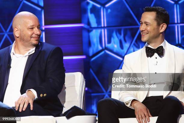 Jeff Ross and Joseph Gordon-Levitt attend the Comedy Central Roast Of Bruce Willis on July 14, 2018 in Los Angeles, California.