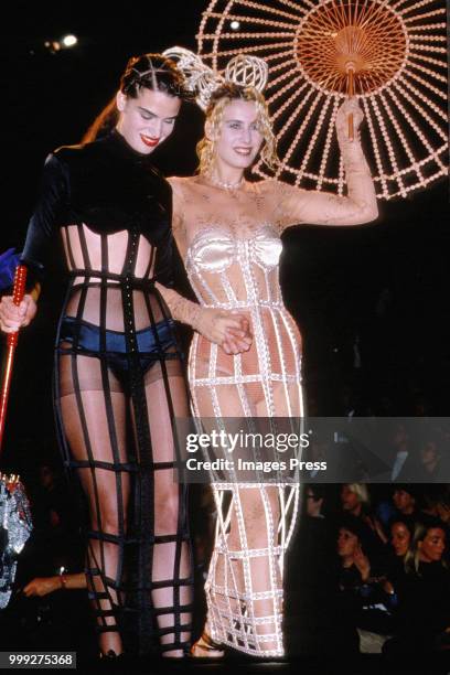 Gaultier models during Paris Fashion Week circa 1979 in Paris.