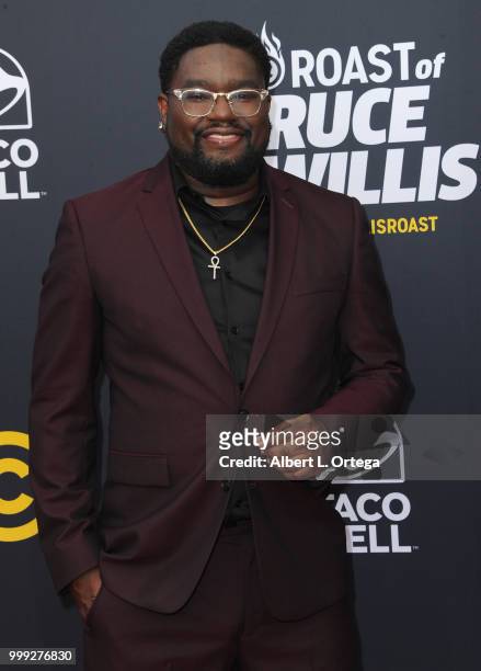 Actor Lil Rel Howery arrives for the Comedy Central Roast Of Bruce Willis held at Hollywood Palladium on July 14, 2018 in Los Angeles, California.