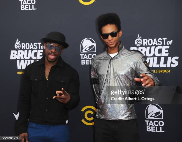 Jamar Neighbors and Willie Hunter arrive for the Comedy Central Roast Of Bruce Willis held at Hollywood Palladium on July 14, 2018 in Los Angeles,...