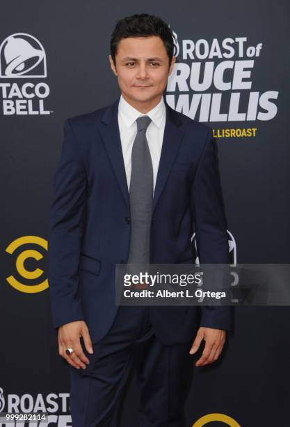 Arturo Castro arrives for the Comedy Central Roast Of Bruce Willis held at Hollywood Palladium on July 14, 2018 in Los Angeles, California.