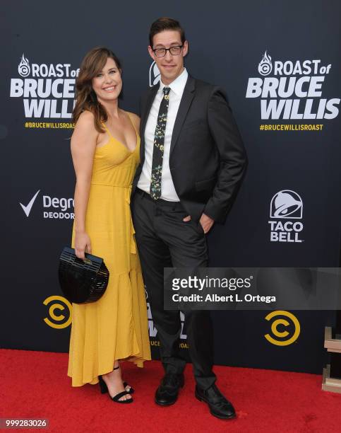 Keith Habersberger and guest arrive for the Comedy Central Roast Of Bruce Willis held at Hollywood Palladium on July 14, 2018 in Los Angeles,...