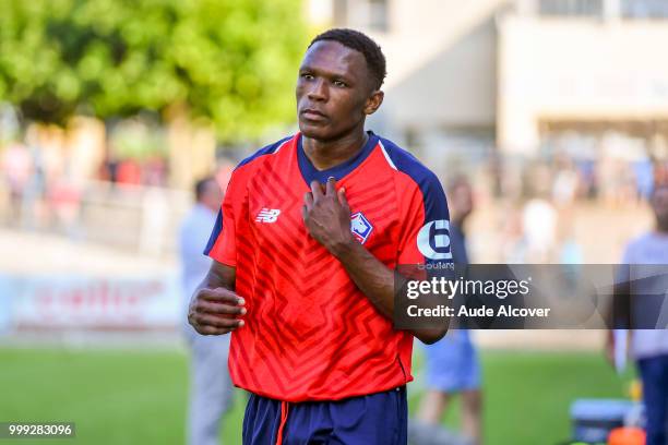 Lebo Mothiba of Lille during the friendly match between Lille and Reims on July 14, 2018 in St Quentin, France.