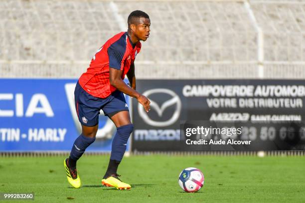 Kouadio Yves Dabila of Lille during the friendly match between Lille and Reims on July 14, 2018 in St Quentin, France.