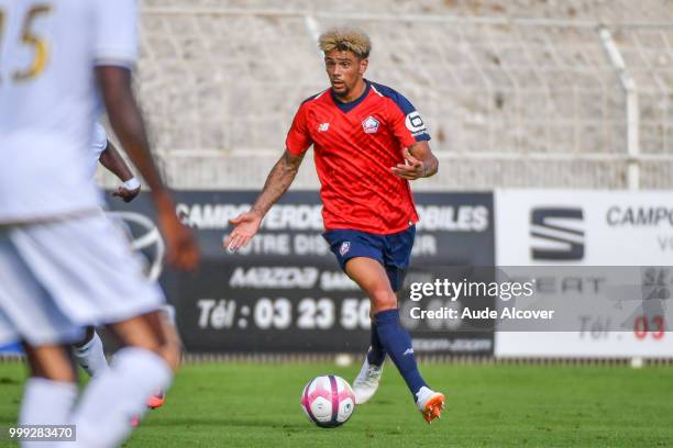 Kevin Malcuit of Lille during the friendly match between Lille and Reims on July 14, 2018 in St Quentin, France.