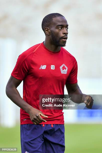 Jonathan Ikone of Lille during the friendly match between Lille and Reims on July 14, 2018 in St Quentin, France.