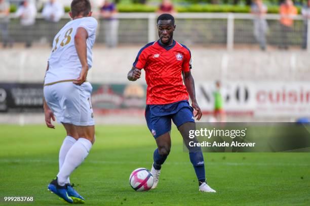 Jonathan Bamba of Lille during the friendly match between Lille and Reims on July 14, 2018 in St Quentin, France.