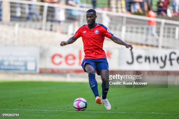 Jonathan Bamba of Lille during the friendly match between Lille and Reims on July 14, 2018 in St Quentin, France.