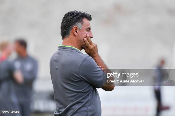 Head coach of Lille Christophe Galtier during the friendly match between Lille and Reims on July 14, 2018 in St Quentin, France.