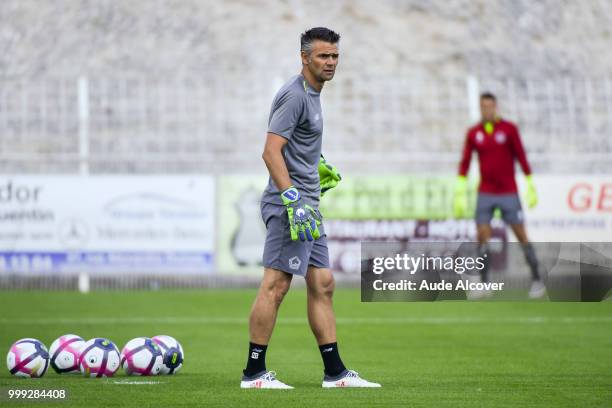 Goalkeeper coach Nuno Santos during the friendly match between Lille and Reims on July 14, 2018 in St Quentin, France.