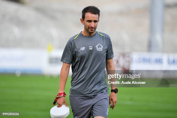 Fitness trainer of Lille Pedro Gomez Piqueras during the friendly match between Lille and Reims on July 14, 2018 in St Quentin, France.