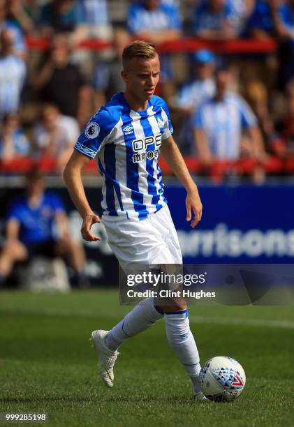 Florent Hadergjonaj of Huddersfiled Town during the pre-season friendly between Accrington Stanley and Huddersfield Town at The Crown Ground,on July...