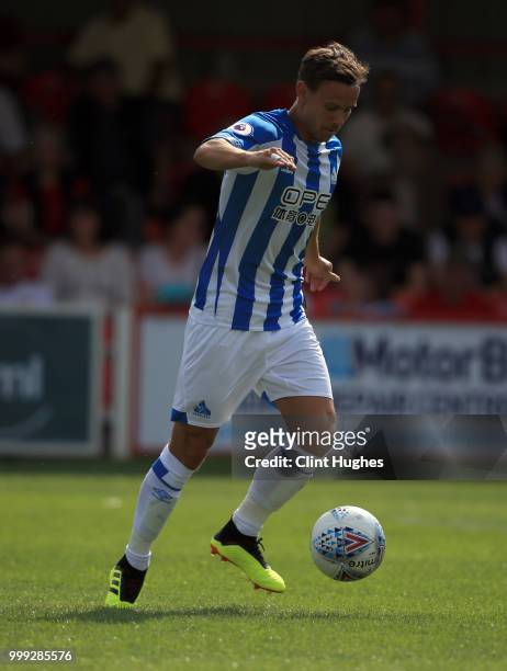 Chris Lowe of Huddersfiled Town during the pre-season friendly between Accrington Stanley and Huddersfield Town at The Crown Ground,on July 14, 2018...