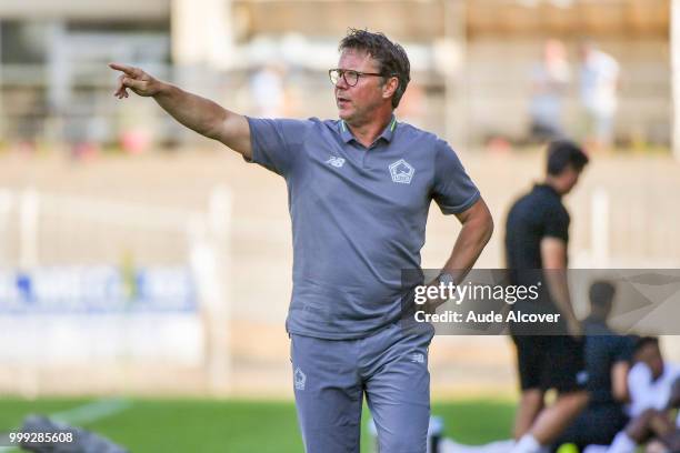 Assistant coach of Lille Thierry Oleksiak during the friendly match between Lille and Reims on July 14, 2018 in St Quentin, France.