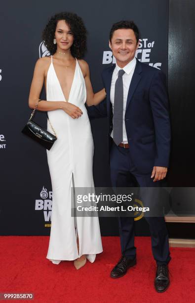 Arturo Castro and Cleopatra King arrive for the Comedy Central Roast Of Bruce Willis held at Hollywood Palladium on July 14, 2018 in Los Angeles,...