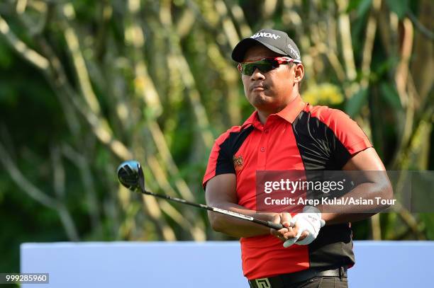 Chapchai Nirat of Thailand pictured during the final round of the Bank BRI Indonesia Open at Pondok Indah Golf Course on July 15, 2018 in Jakarta,...