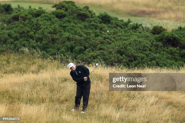 President Donald Trump plays a round of golf at Trump Turnberry Luxury Collection Resort during the U.S. President's first official visit to the...