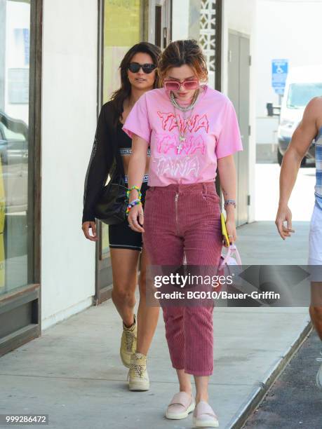 Bella Thorne is seen on July 14, 2018 in Los Angeles, California.
