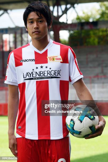 Japanese soccer player Atsuto Uchida being introduced as a new player of the 1. FC Union Berlin club in Berlin, Germany, 23 August 2017. The Japanese...