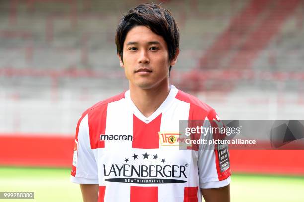 Japanese soccer player Atsuto Uchida being introduced as a new player of the 1. FC Union Berlin club in Berlin, Germany, 23 August 2017. The Japanese...