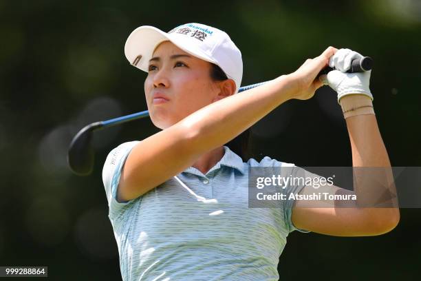 Phoebe Yao of Taiwan hits her tee shot on the 16th hole during the final round of the Samantha Thavasa Girls Collection Ladies Tournament at the...