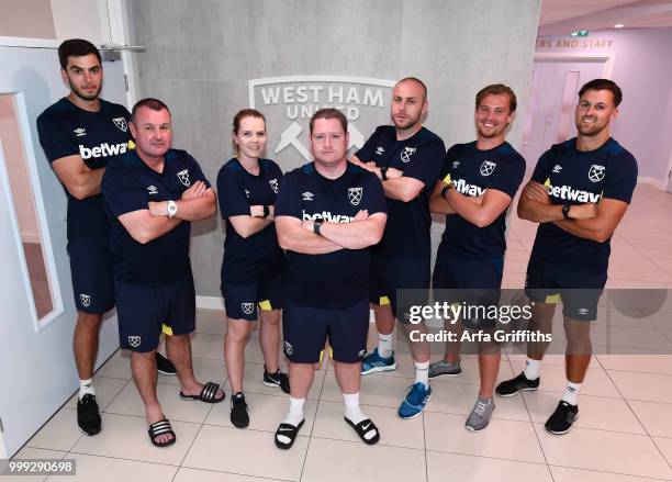 West Ham United Ladies Unveil New Backroom Staff,Matt Beard -centre- seen here with his new backroom Staff Paul Parker,Paul McHugh,Elena Johnson,Glen...