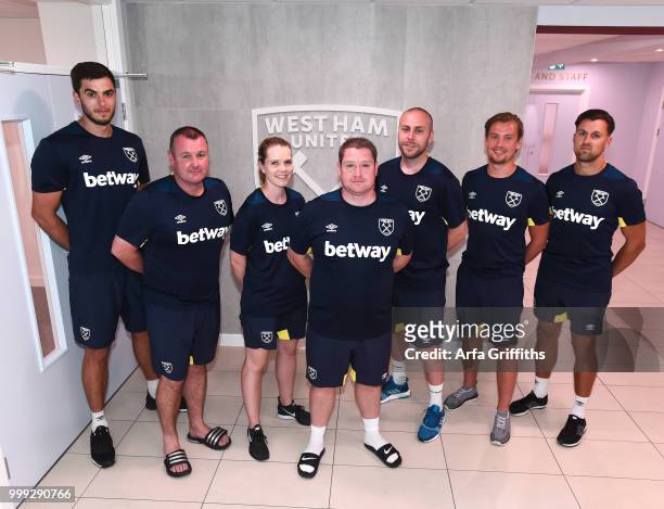 West Ham United Ladies Unveil New Backroom Staff,Matt Beard -centre- seen here with his new backroom Staff Paul Parker,Paul McHugh,Elena Johnson,Glen...