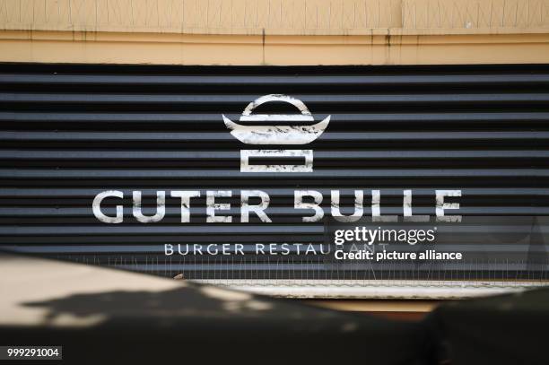 Lettering reads "Guter Bulle" on the wall of a burger restaurant of the same name in Frankfurt am Main, Germany, 23 August 2017. The small burger...