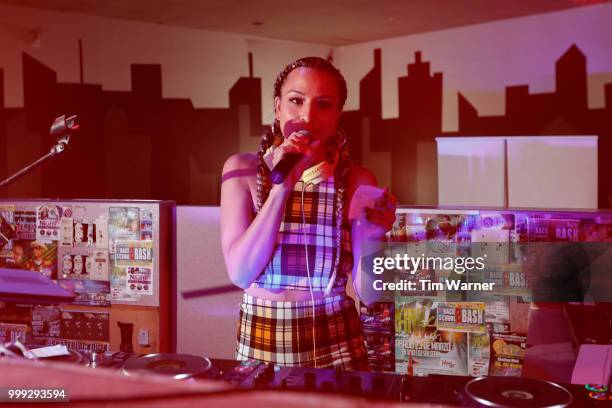 Jasmine Solano performs during HBO's Mixtapes & Roller Skates at the Houston Funplex on July 14, 2018 in Houston, Texas.