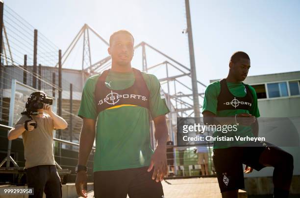 Alassane Plea during a training session of Borussia Moenchengladbach at Borussia-Park on July 15, 2018 in Moenchengladbach, Germany.