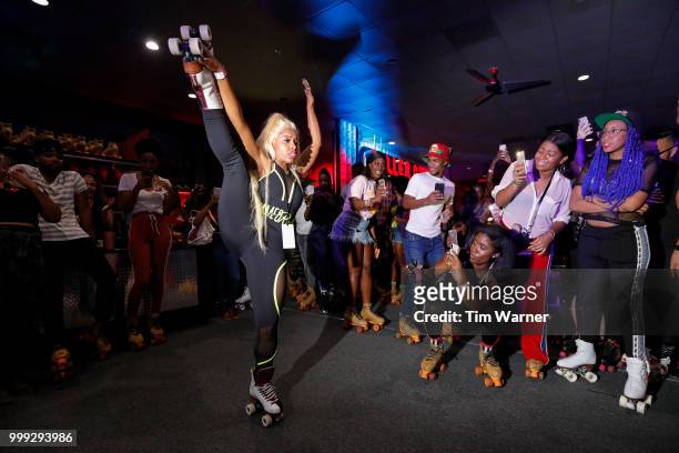 Msss Kamille performs during HBO's Mixtapes & Roller Skates at the Houston Funplex on July 14, 2018 in Houston, Texas.