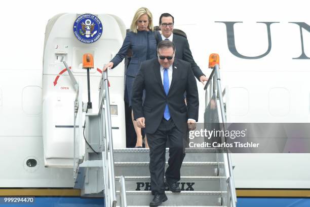 Secretary of State Michael Pompeo, Homeland Security Secretary Kirstjen Nielsen and Treasury Secretary Steven Mnuchin arrive to U.E.T.A.A.M. Airport...