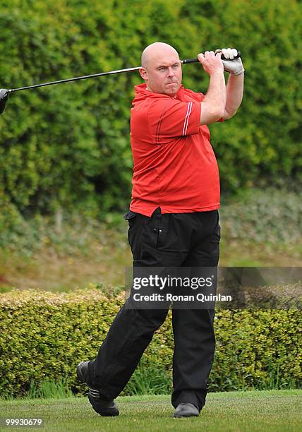 Garret Brennan in action during the Powerade PGA Assistants' Championship regional qualifier at County Meath Golf Club on May 18, 2010 in Trim,...