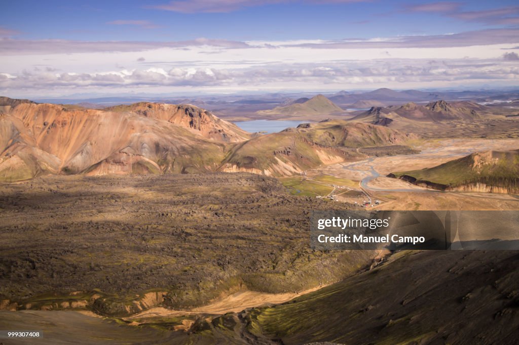 Campo de lava detenido en el tiempo