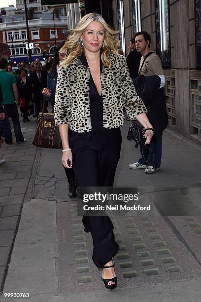 Denise Van Outen attends a press night of 'Wicked', as Lee Mead joins the cast, on May 18, 2010 in London, England.