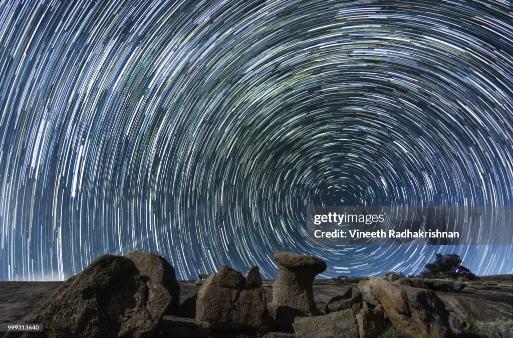 Stars over Enchanted rocks!!!
