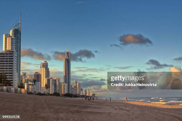 evening at the gold coast - the gold coast stock pictures, royalty-free photos & images