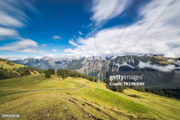 blick von der fellhornbahn - blick stock pictures, royalty-free photos & images