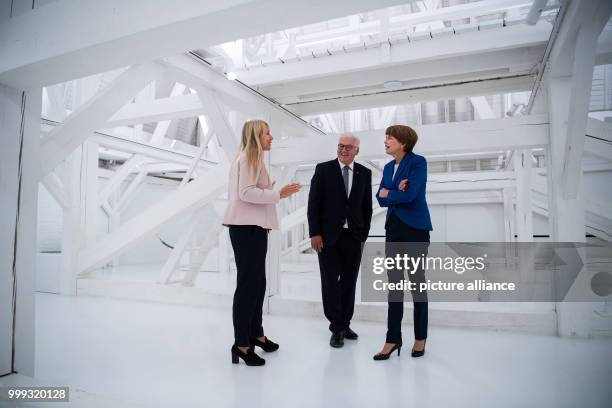 Dpatop - German President Frank-Walter Steinmeier and his wife Elke Budenbender visiting the National Museum of Art and being shown around the...