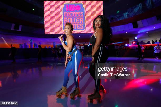 Guests skate during HBO's Mixtapes & Roller Skates at the Houston Funplex on July 14, 2018 in Houston, Texas.