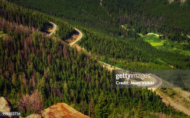 beartooth highway montana side loops - beartooth highway stock pictures, royalty-free photos & images