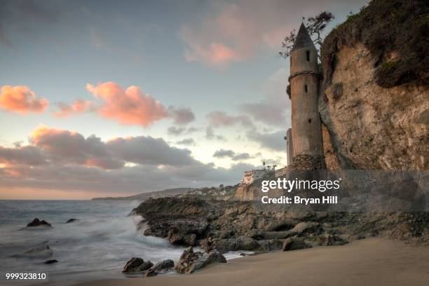 pirate tower at victoria beach - victoria tower stock pictures, royalty-free photos & images