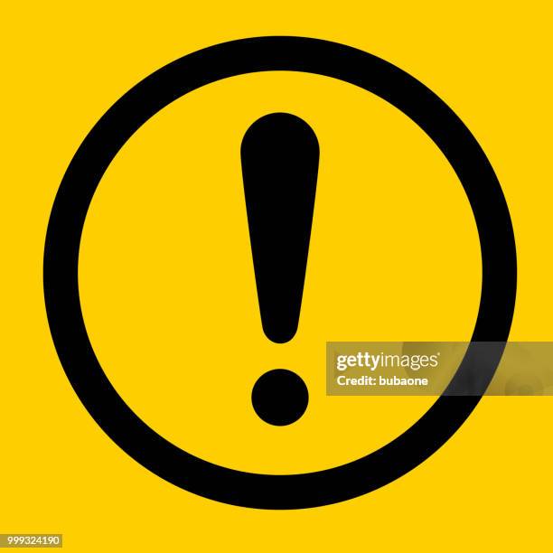 exclamation point icon - computer message stock illustrations
