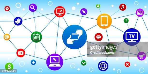 hand framing internet communication technology triangular node pattern background - wireframe hand stock illustrations