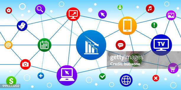 illustrazioni stock, clip art, cartoni animati e icone di tendenza di graph internet communication technology background del modello triangolare dei nodi - circle graph