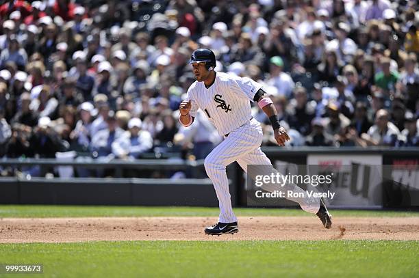 Alex Rios of the Chicago White Sox runs the bases against the Toronto Blue Jays on May 9, 2010 at U.S. Cellular Field in Chicago, Illinois. The Blue...