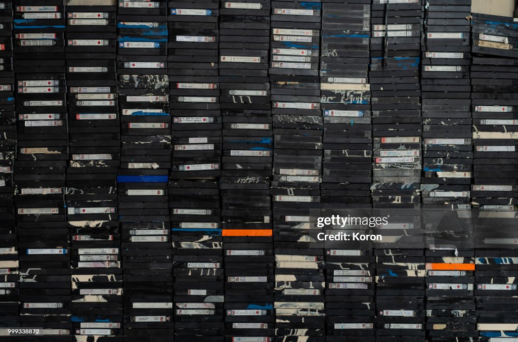 A pile of tapes