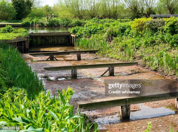 boat-building dock at flatford mill, suffolk - flatford stock pictures, royalty-free photos & images