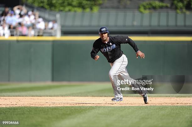 Vernon Wells of the Toronto Blue Jays runs the bases against the Chicago White Sox on May 9, 2010 at U.S. Cellular Field in Chicago, Illinois. The...