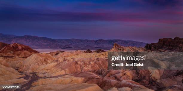 zabriskie point at sunrise - geist stock pictures, royalty-free photos & images